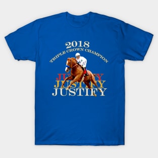 Justify Wins the 2018 Triple Crown Horse Racing Design T-Shirt